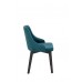 TOLEDO 3 krzesło czarny / tap. velvet pikowany Karo 4 - MONOLITH 37 (ciemny zielony)