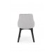 TOLEDO 3 krzesło czarny / tap. velvet pikowany Karo 4 - MONOLITH 85 (jasny popiel)